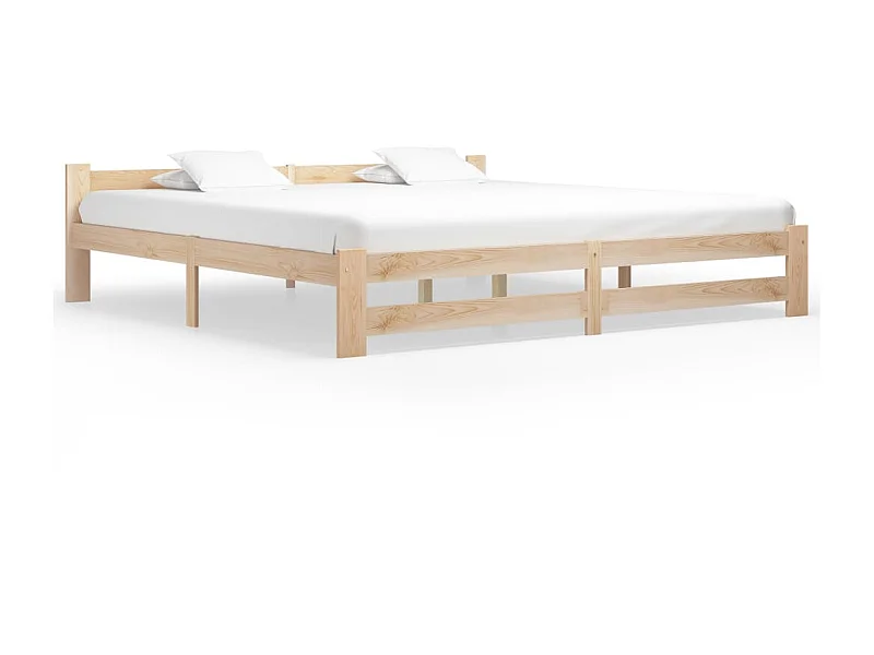 Lit Bois de pin massif 200x200 5