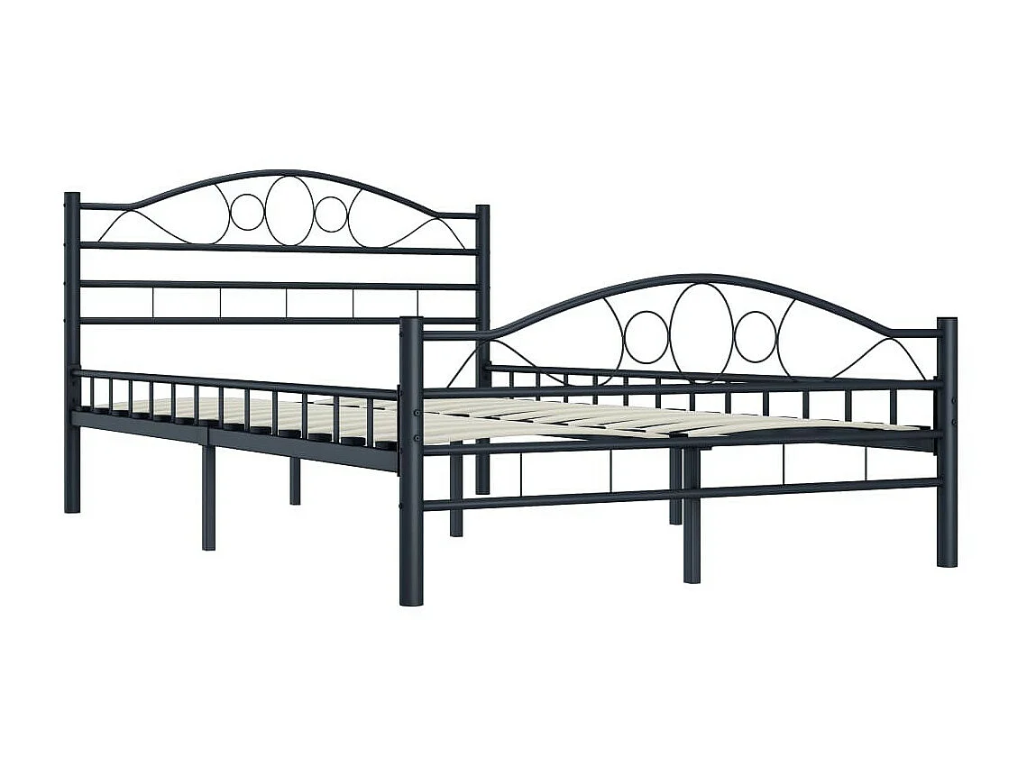 Lit Noir Acier 120x200 2