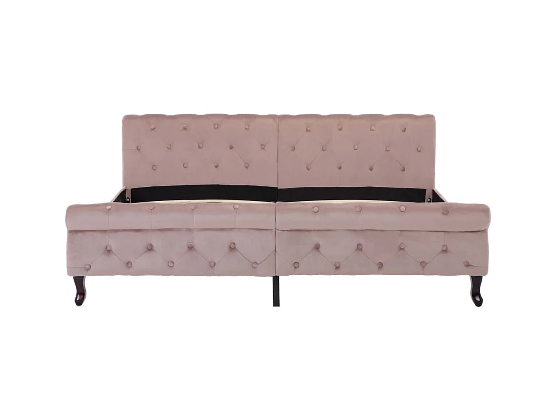 Bedframe fluweel roze 180x200 cm