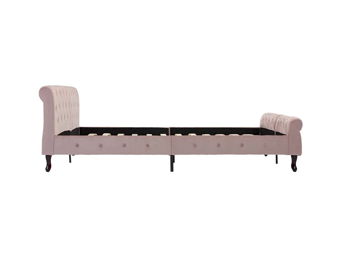 Bedframe fluweel roze 180x200 cm