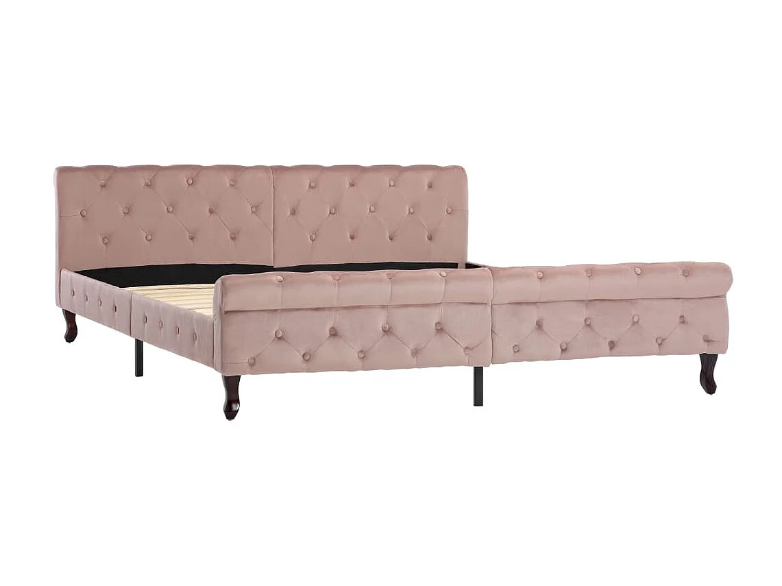 Bedframe fluweel roze 180x200 cm