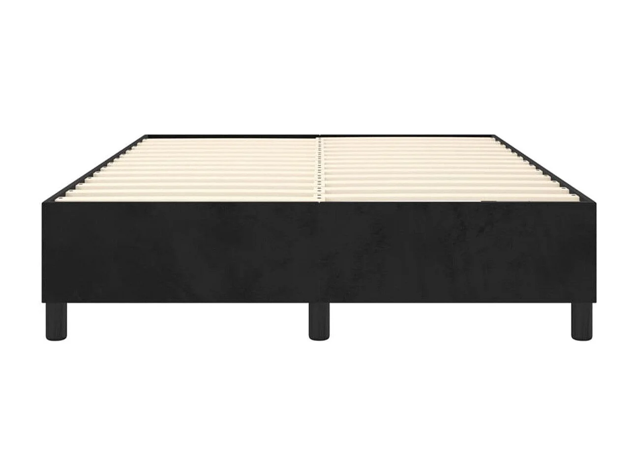 Cadre de lit 35cm en velours sur pieds Sloka - Élégance et confort-Gris foncé-80x200