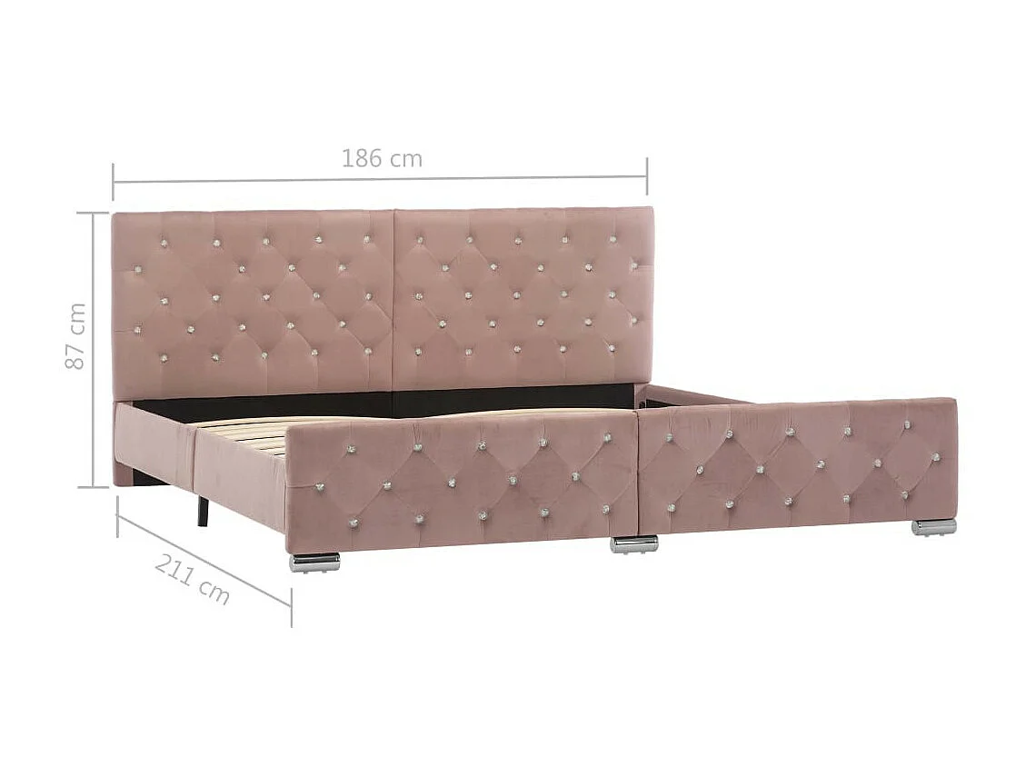 Lit Rose Tissu 180x200