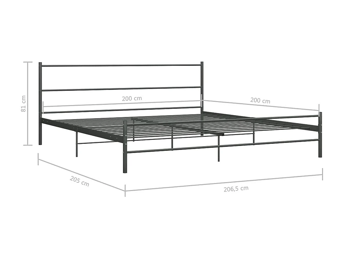Lit Gris Métal 200x200 6