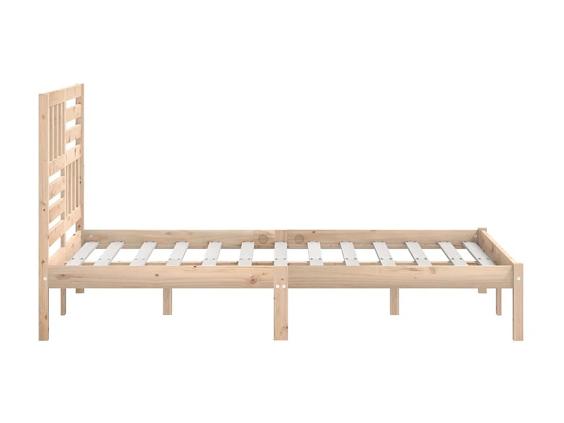 Lit Bois de pin massif 120x190 Petit Double 2