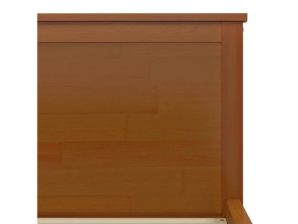 Lit Marron miel Bois de pin massif 120x200 2