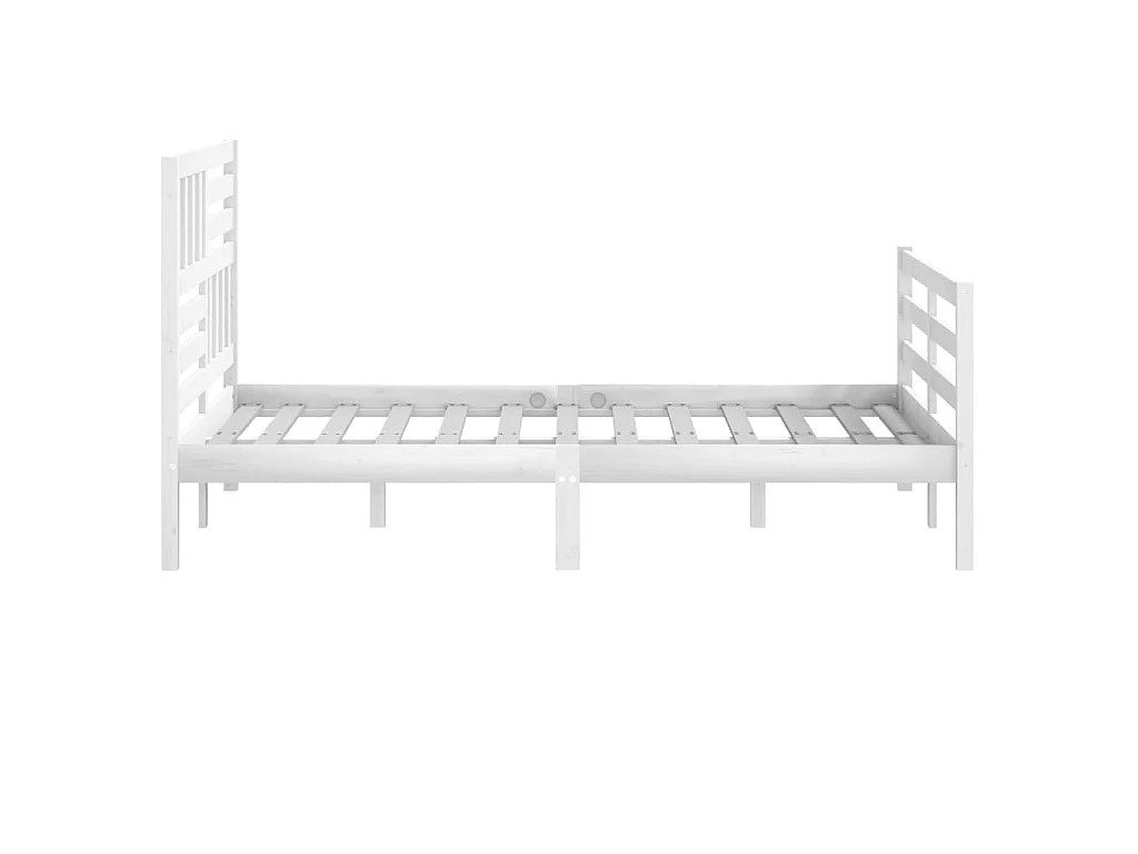 Lit Blanc Bois massif 140x200 4