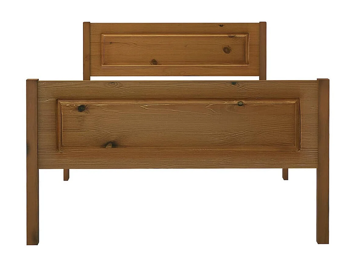 Lit Bois de pin massif Marron miel 100x200