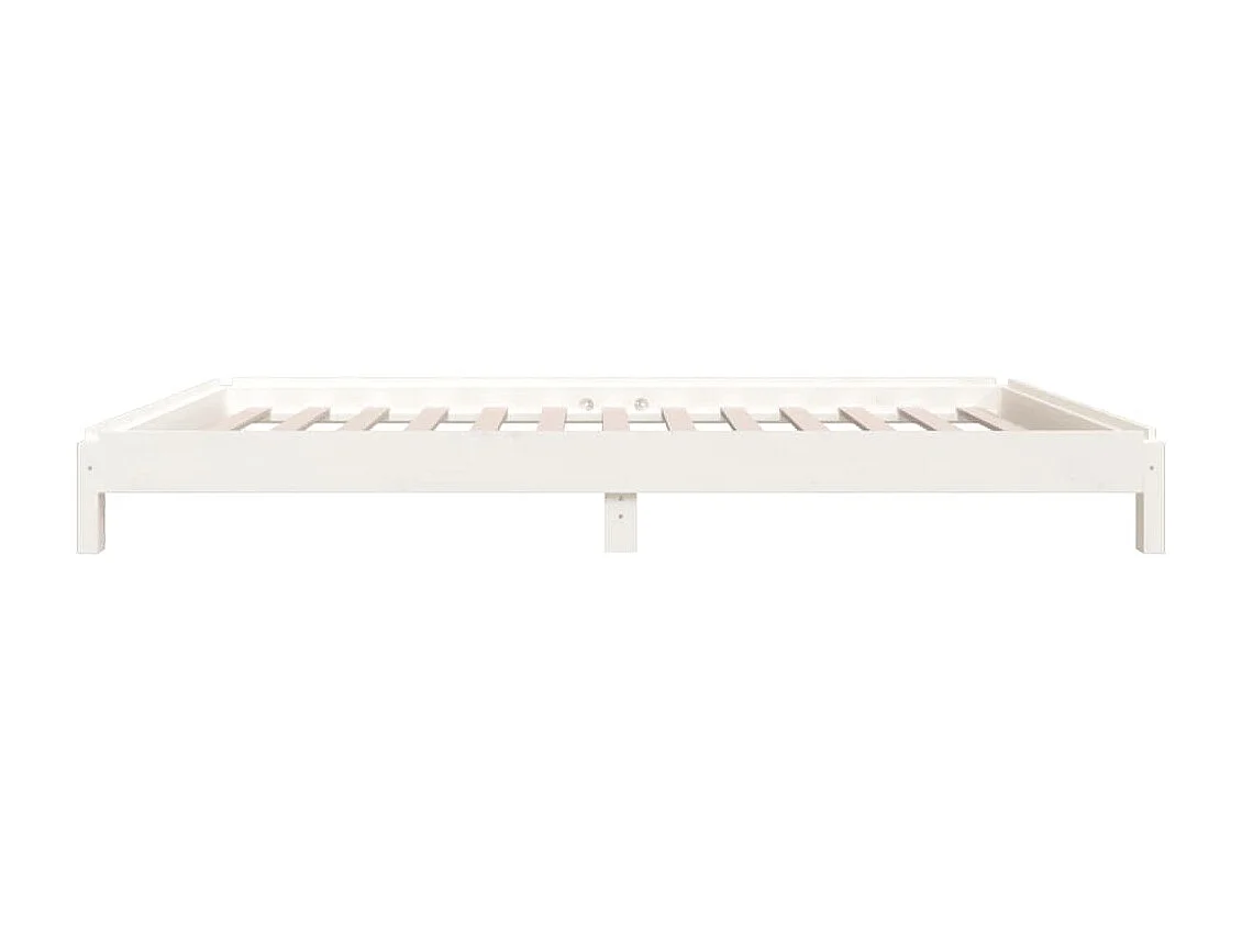 Lit empilable Blanc 90x190 Bois de pin massif