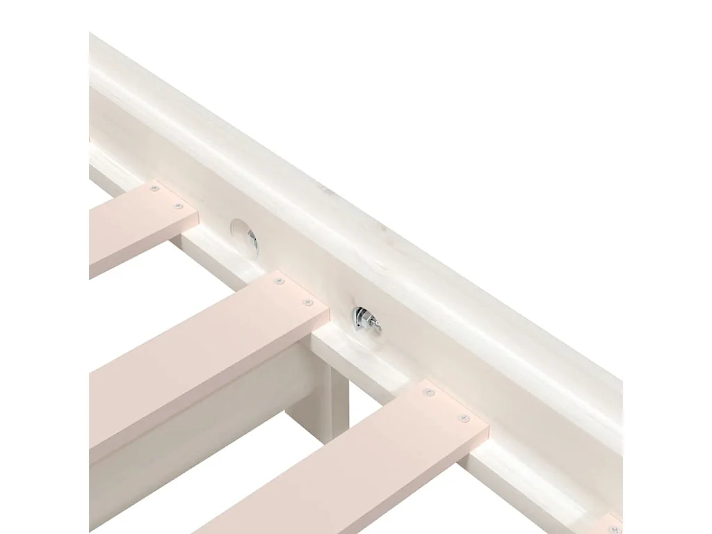 Lit empilable Blanc 90x190 Bois de pin massif