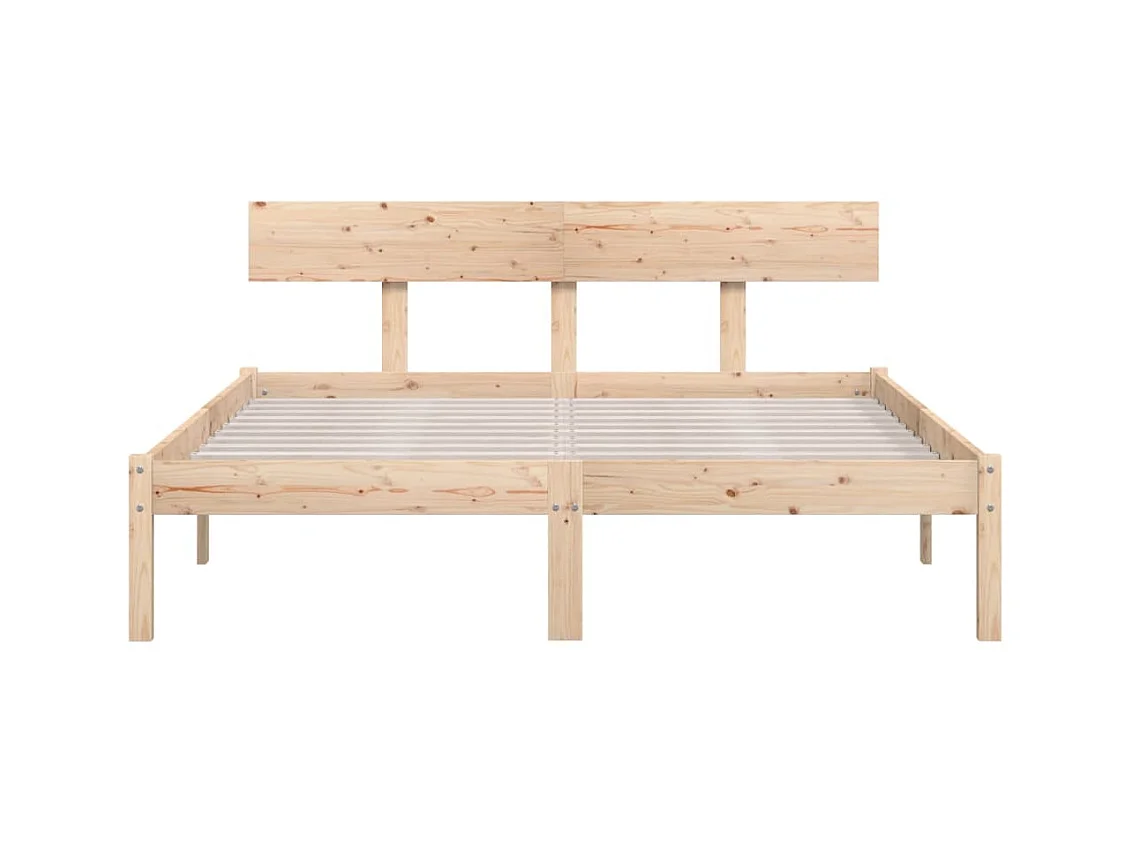 Lit Bois de pin massif 160x200 5