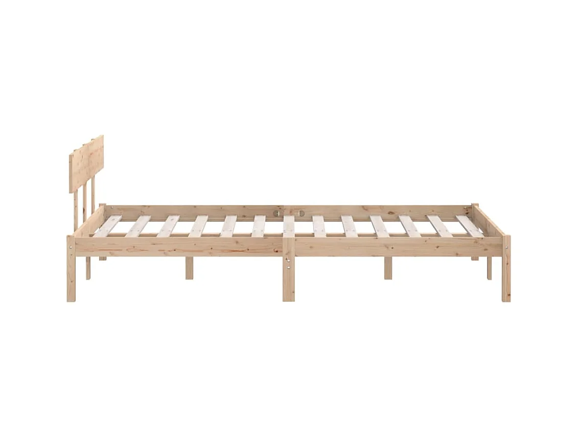Lit Bois de pin massif 160x200 5