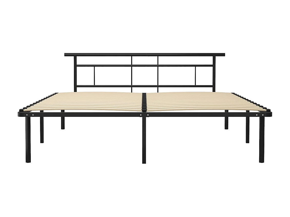 Lit Noir Métal 200x200