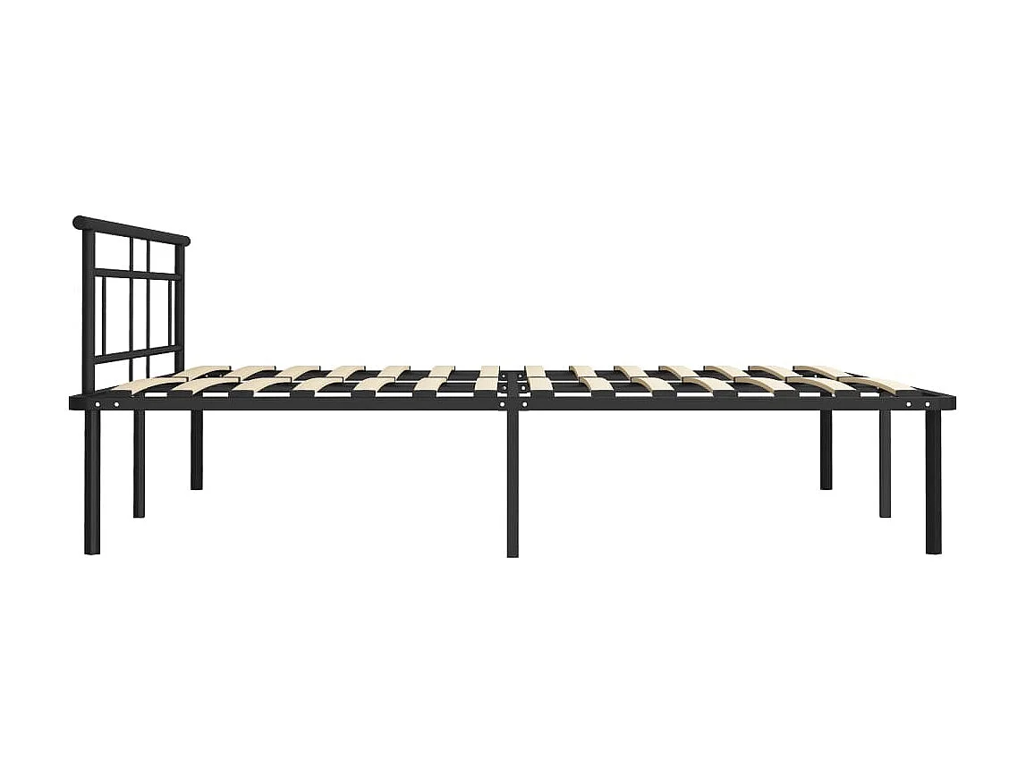 Lit Noir Métal 200x200