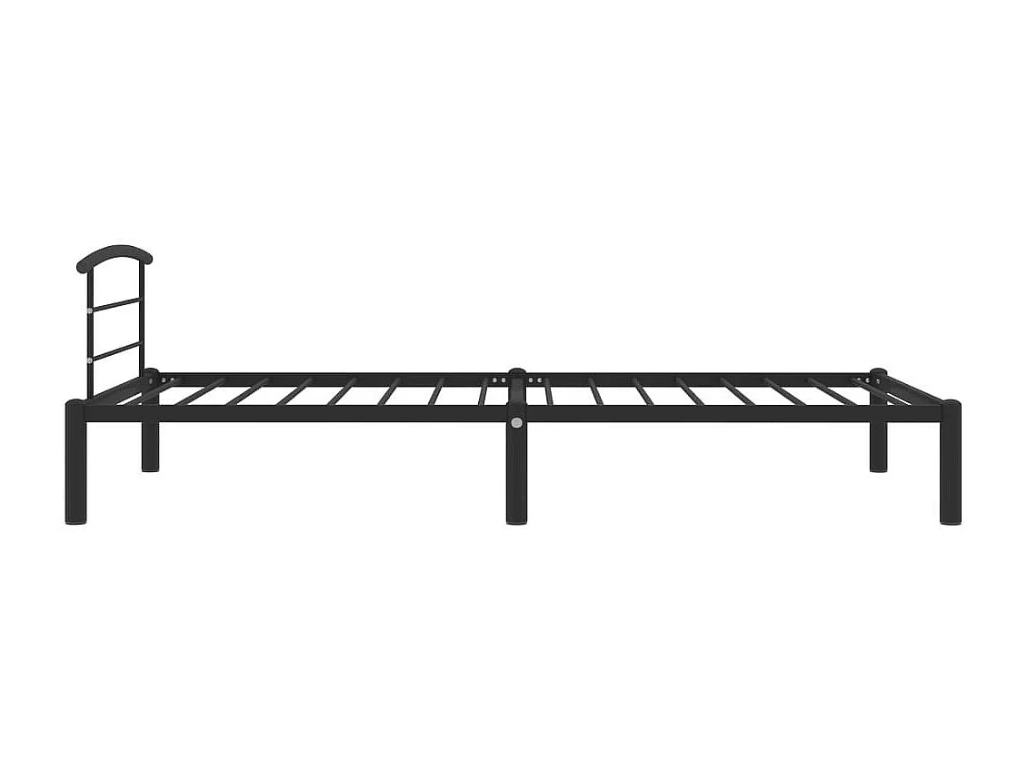 Lit Noir Métal 100x200 5