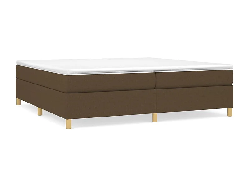 Lit à sommier tapissier avec matelas Marron foncé 200x200