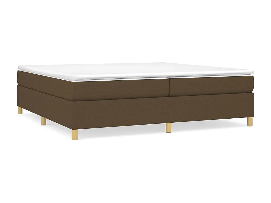 Lit à sommier tapissier avec matelas Marron foncé 200x200