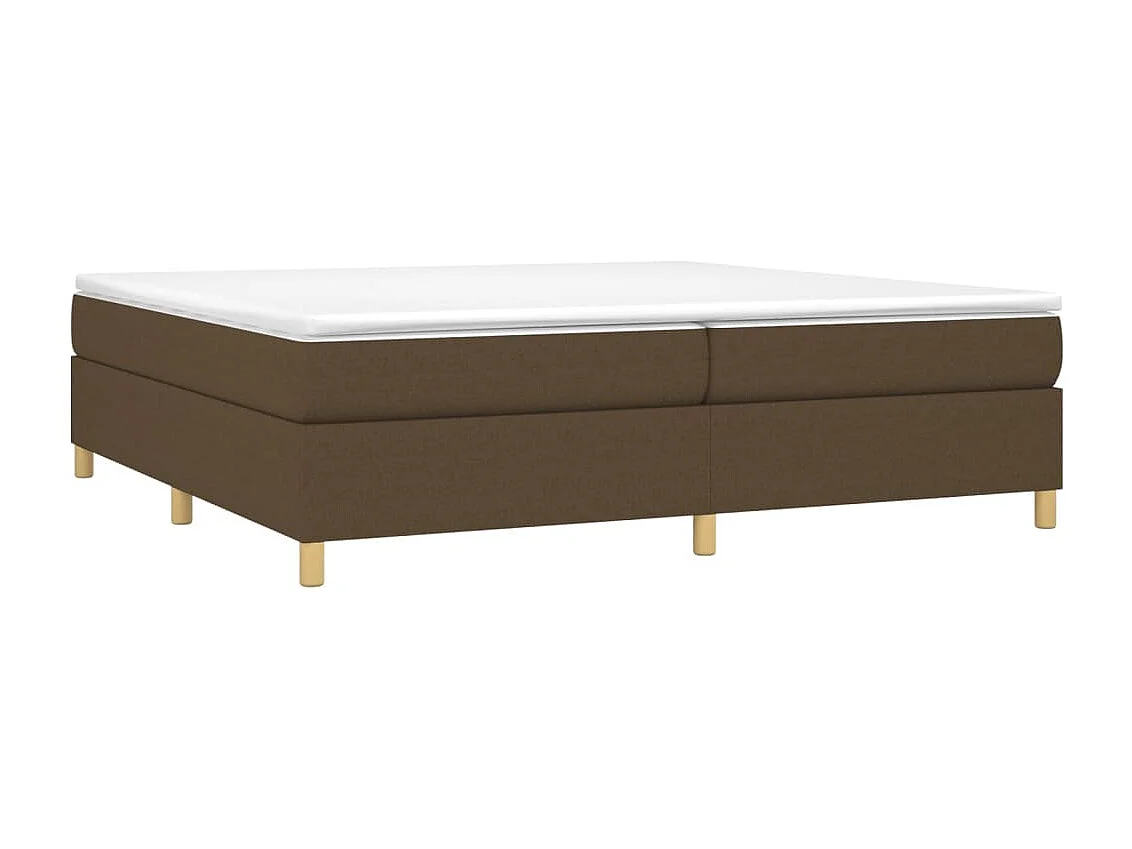 Lit à sommier tapissier avec matelas Marron foncé 200x200