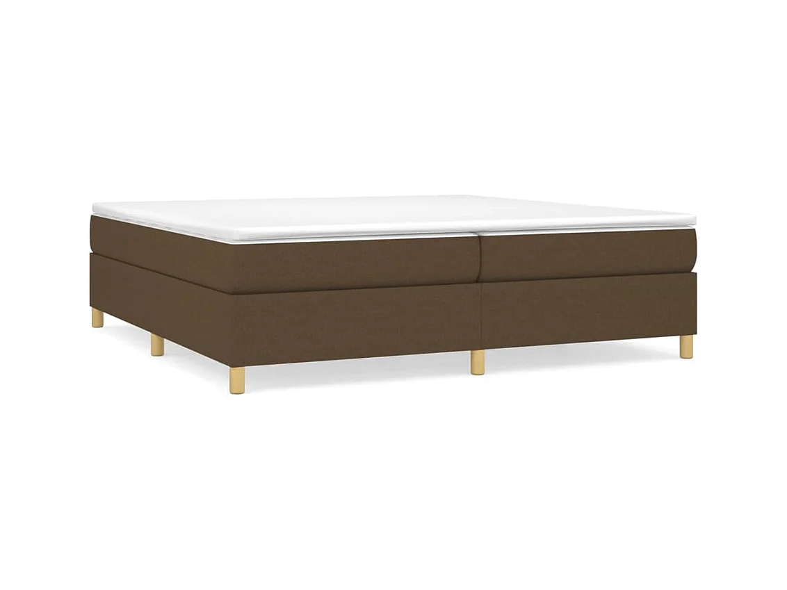 Lit à sommier tapissier avec matelas Marron foncé 200x200