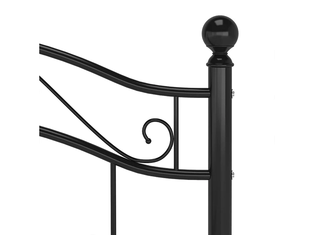 Lit Noir Métal 90x200 9