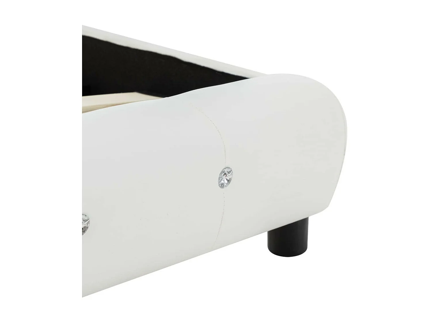 Lit avec matelas Blanc Similicuir 140x200 5