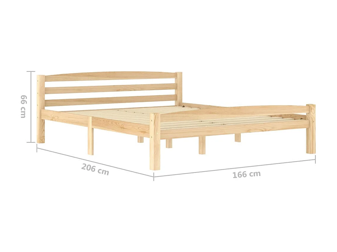 Lit en bois de pin massif 160x200