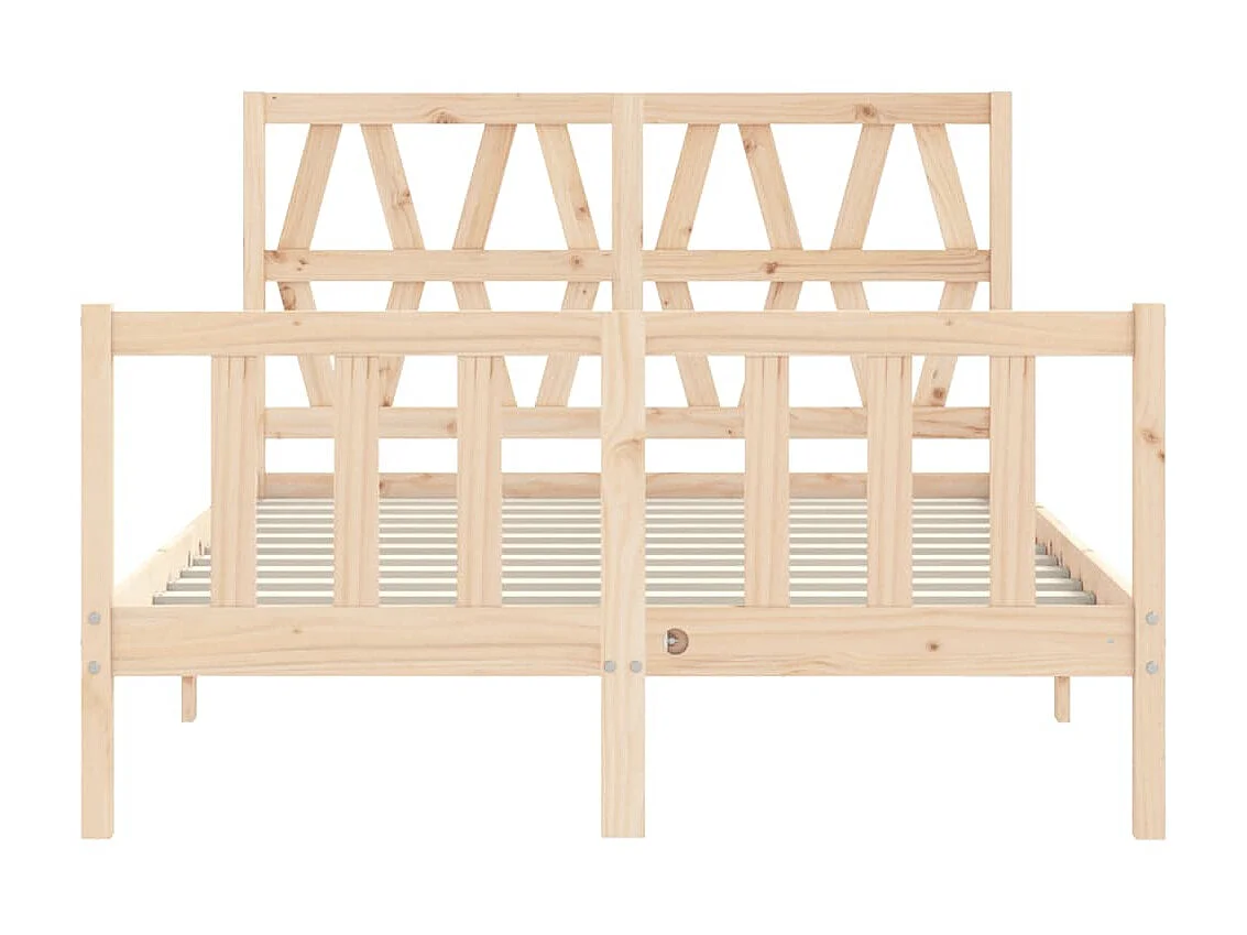 Lit avec tête de lit 140x200 bois massif