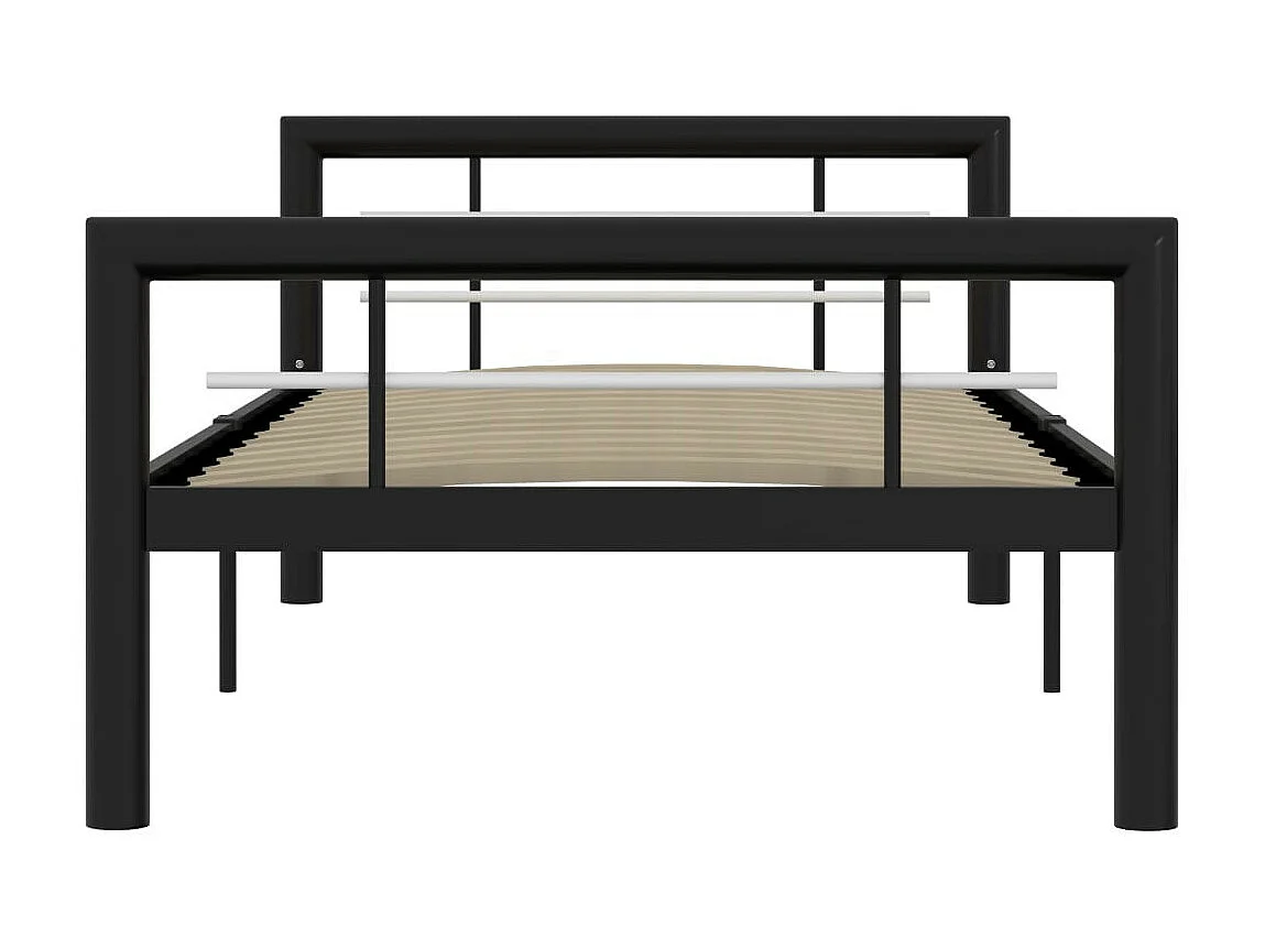 Lit Noir et blanc Métal 100x200