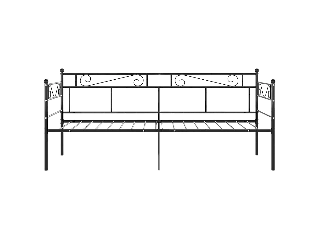 Cadre de canapé-lit Noir Métal 90x200