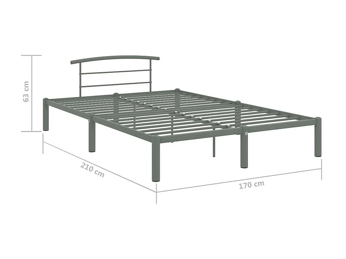 Lit Gris Métal 160x200