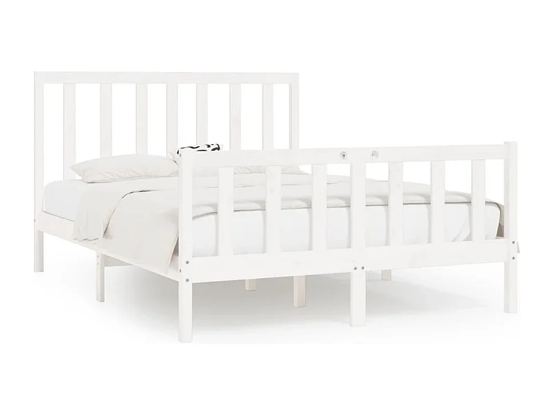 Lit Blanc Bois massif 140x200 2