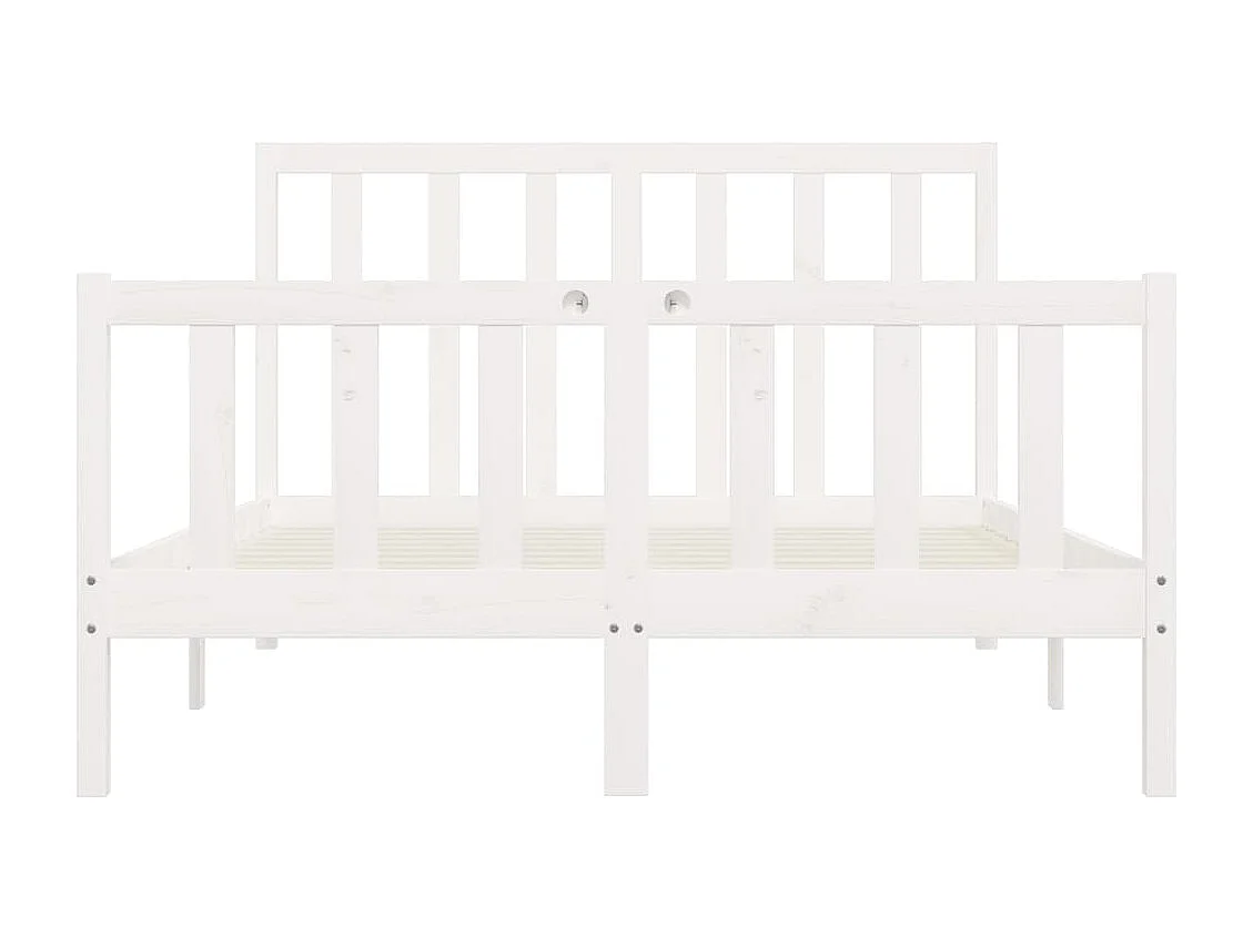 Lit Blanc Bois massif 140x200 2