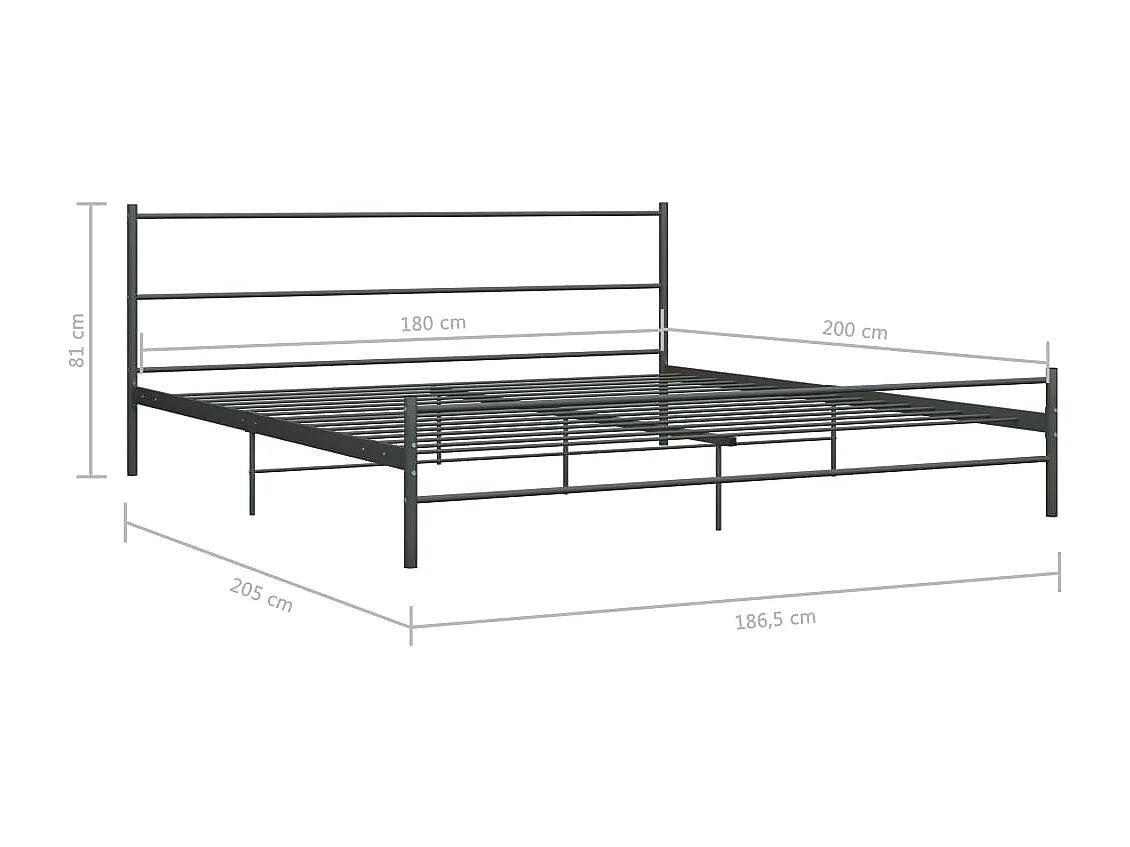 Lit Gris Métal 180x200 6