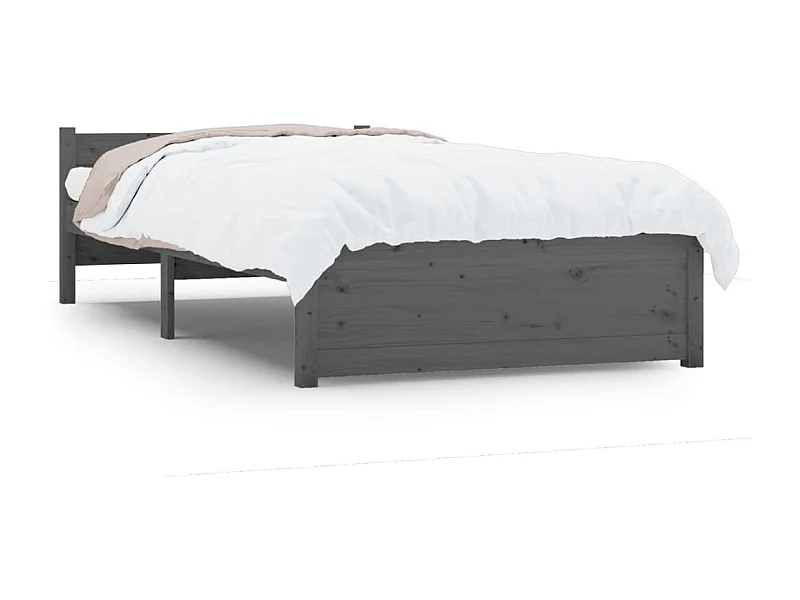 Lit Gris Bois massif 75x190 Petit simple 5