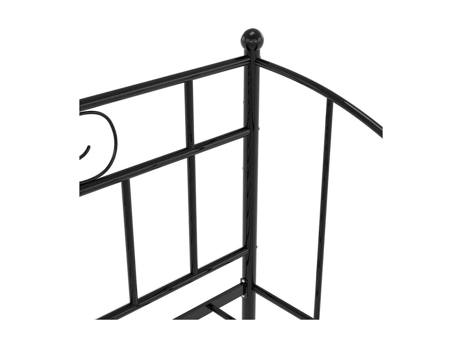 Cadre de canapé-lit extensible Noir Métal 90x200 4