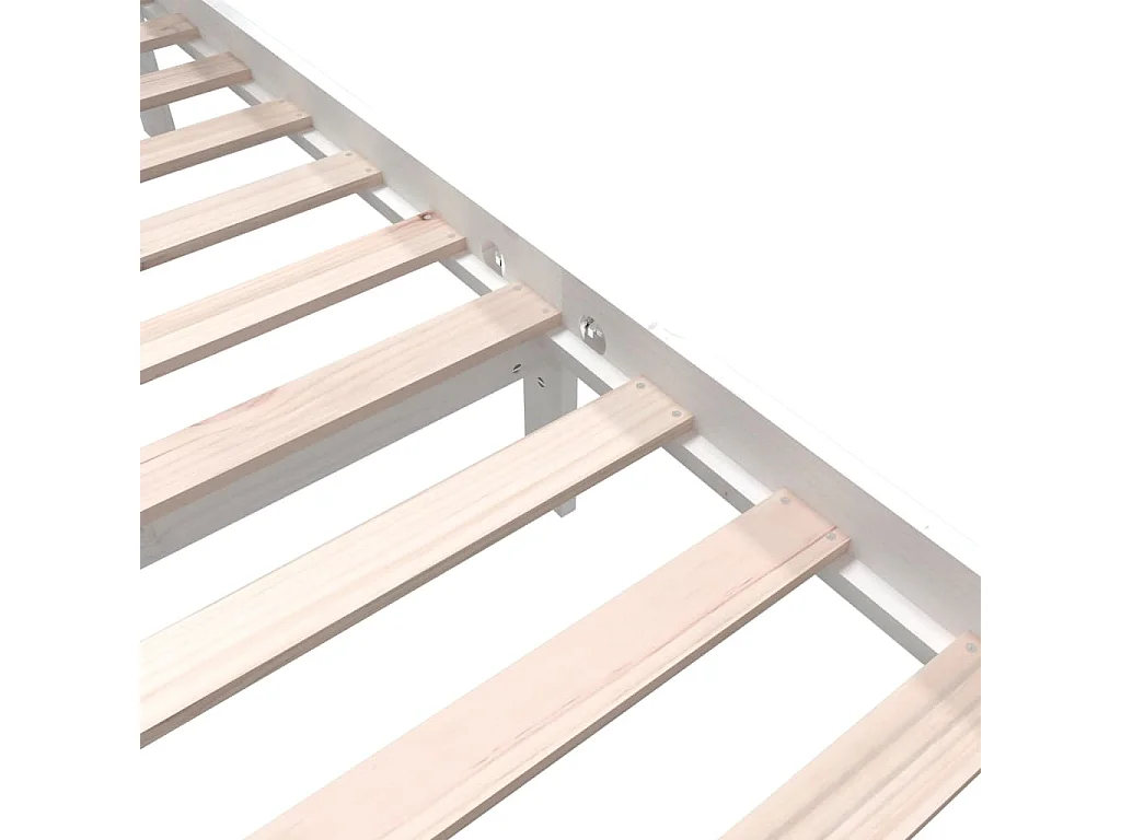 Lit Blanc Bois de pin massif 180x200 Super King 2