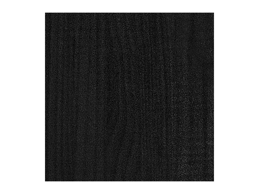 Estructura de cama madera maciza individual negra 75x190 cm