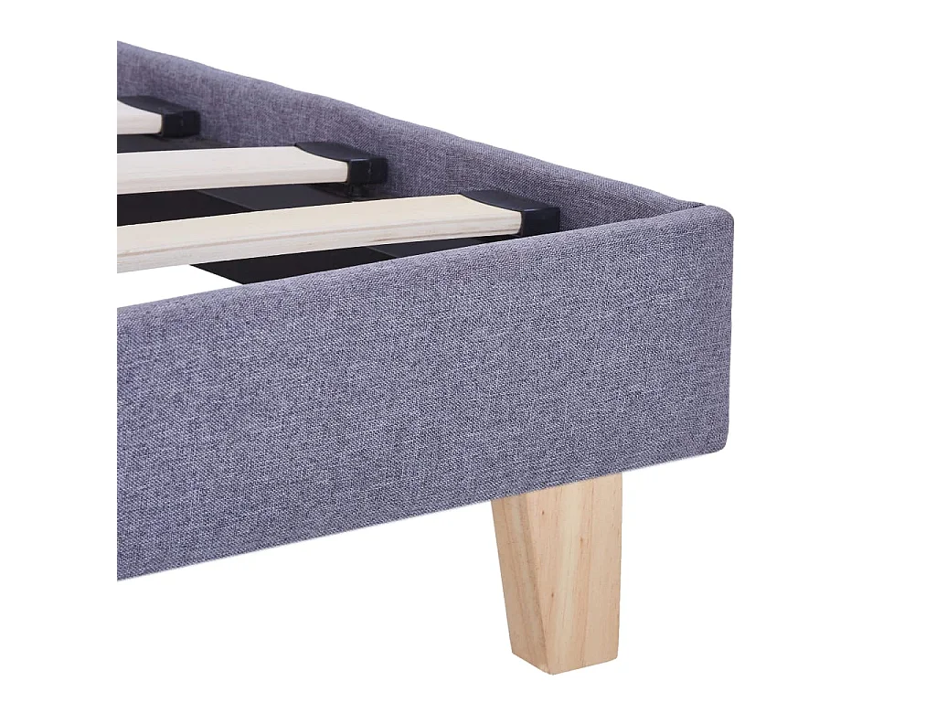 Lit Gris clair Tissu 140x200 11