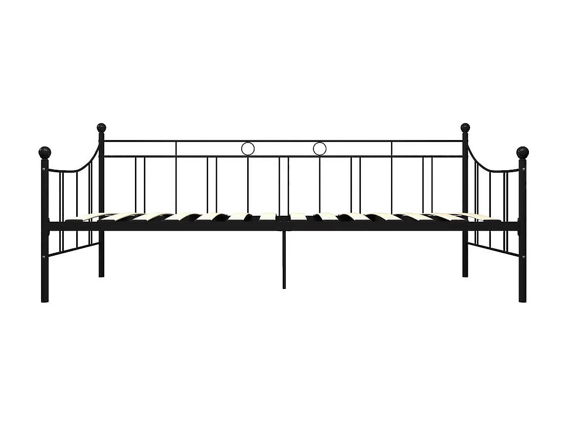 Lit de repos Noir Métal 90x200