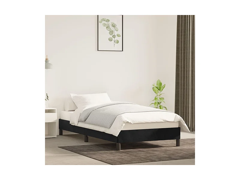 Lit Noir 100x200 Velours