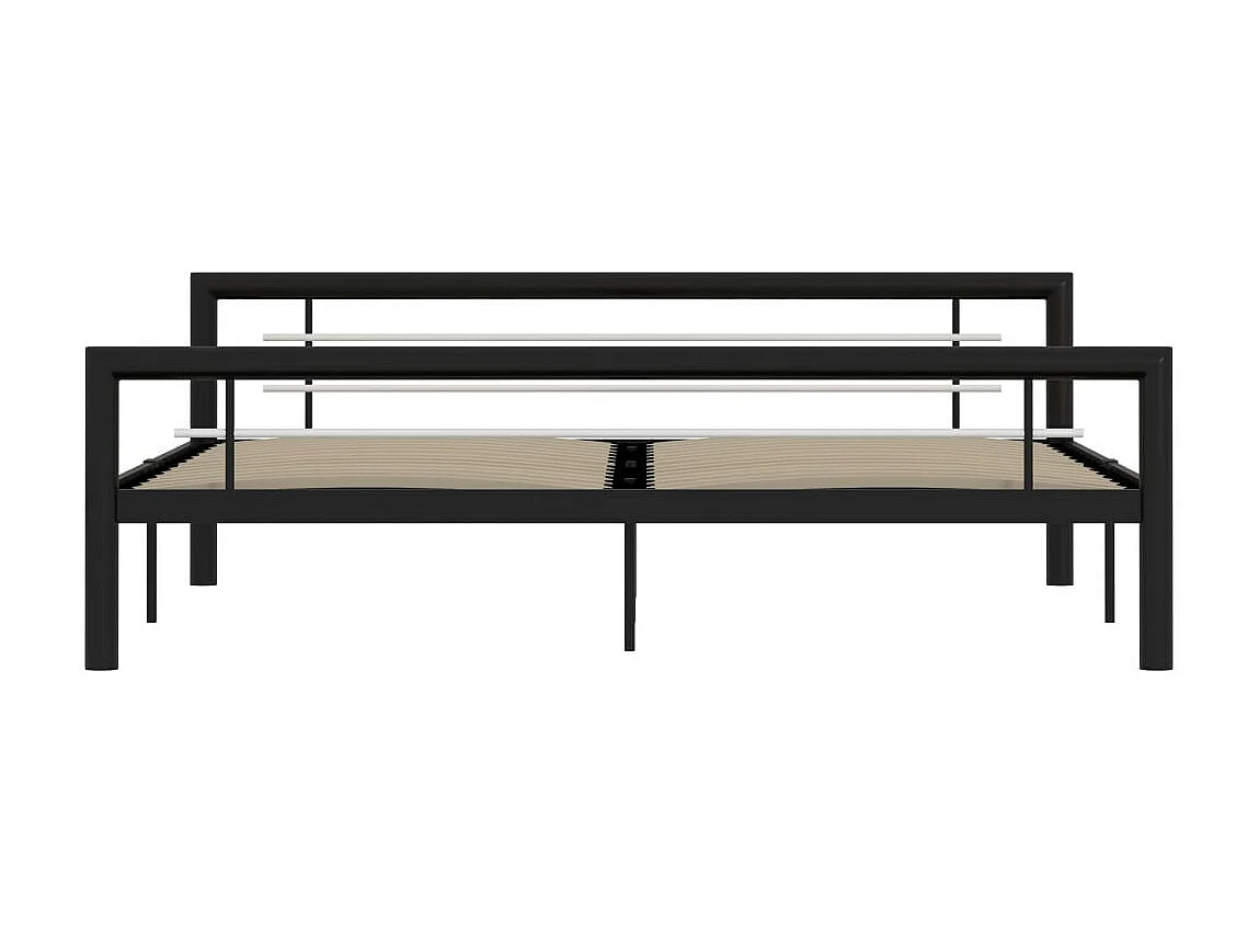 Lit Noir et blanc Métal 180x200