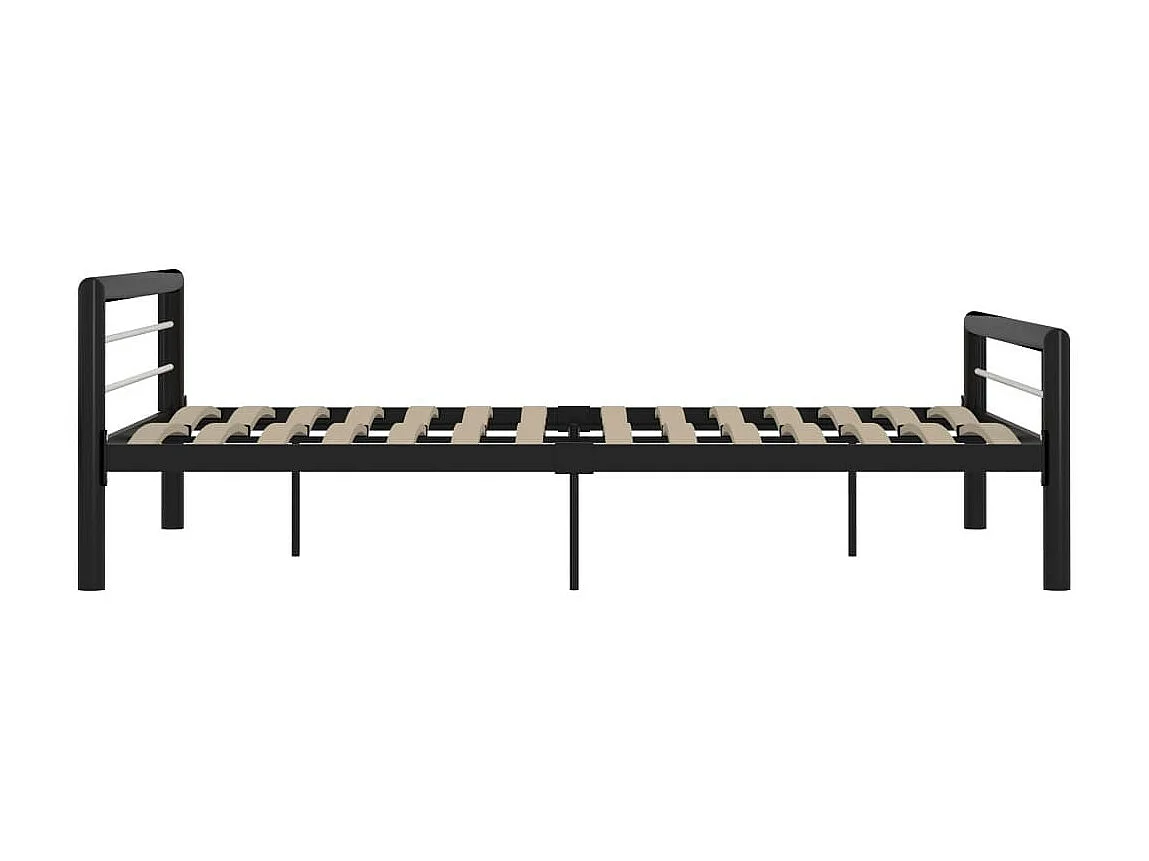 Lit Noir et blanc Métal 180x200