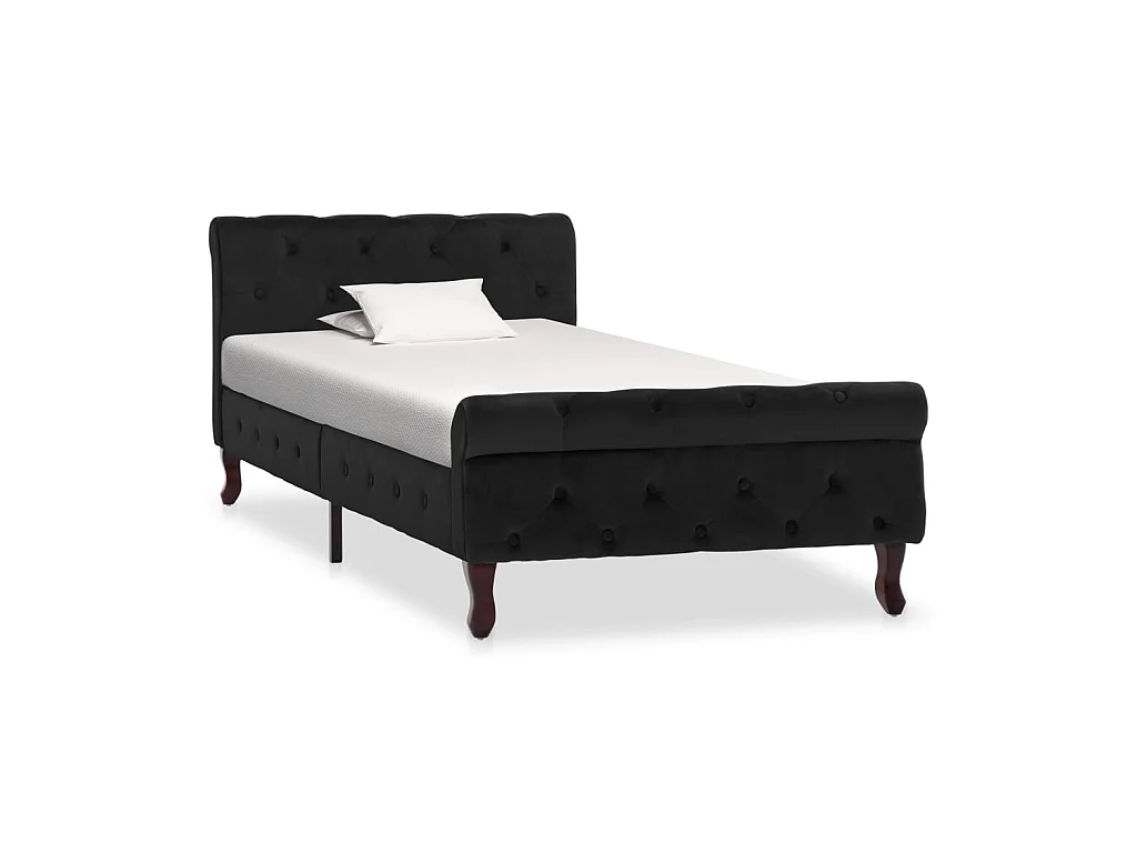Lit Noir Velours 90x200 2