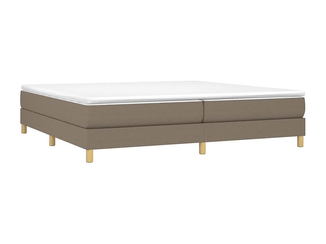 Lit à sommier tapissier avec matelas Taupe 200x200 Tissu