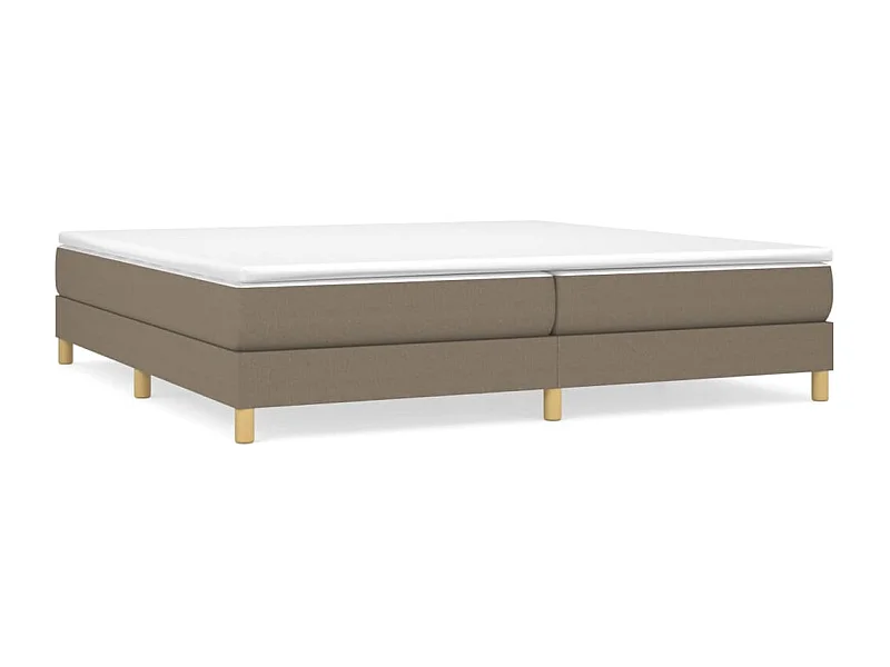 Lit à sommier tapissier avec matelas Taupe 200x200 Tissu