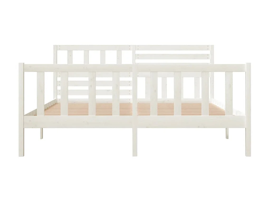 Lit Blanc Bois massif 140x190