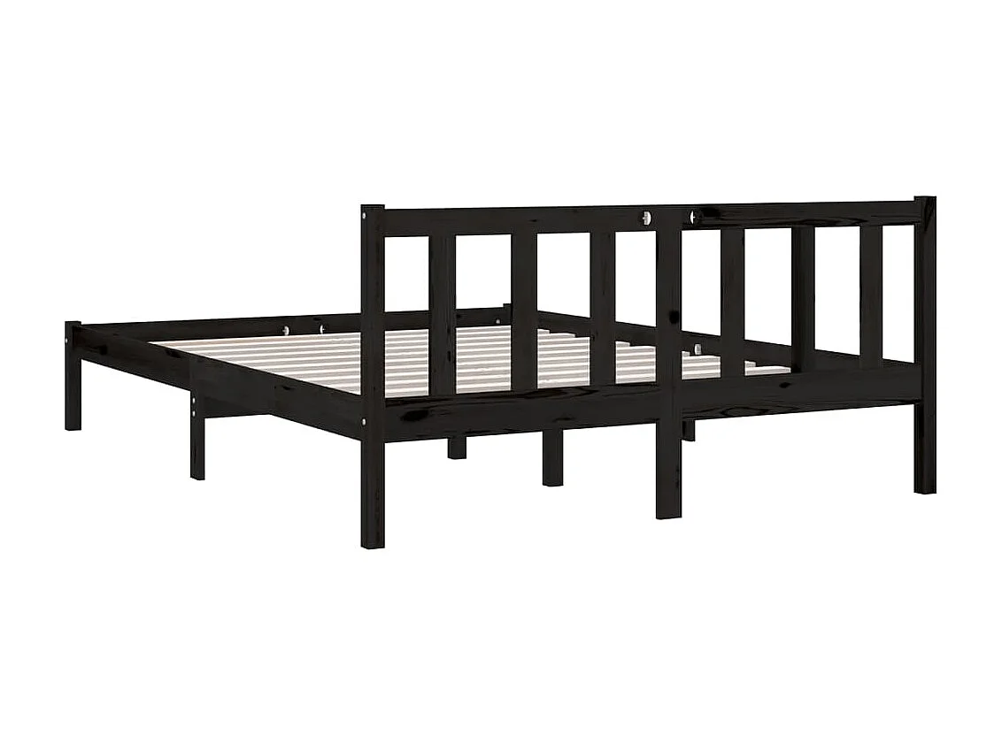 Lit Bois de pin massif 140x190 5