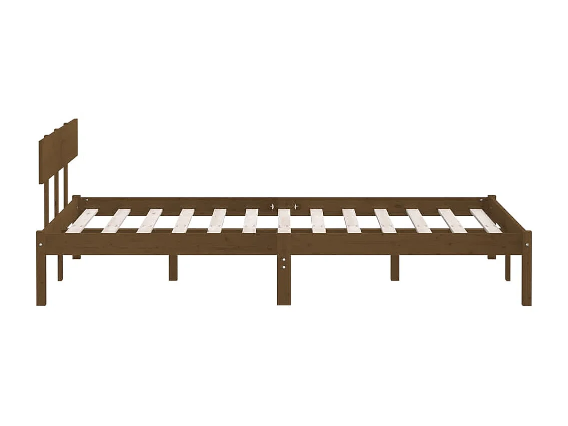 Lit Marron miel Bois de pin massif 120x200