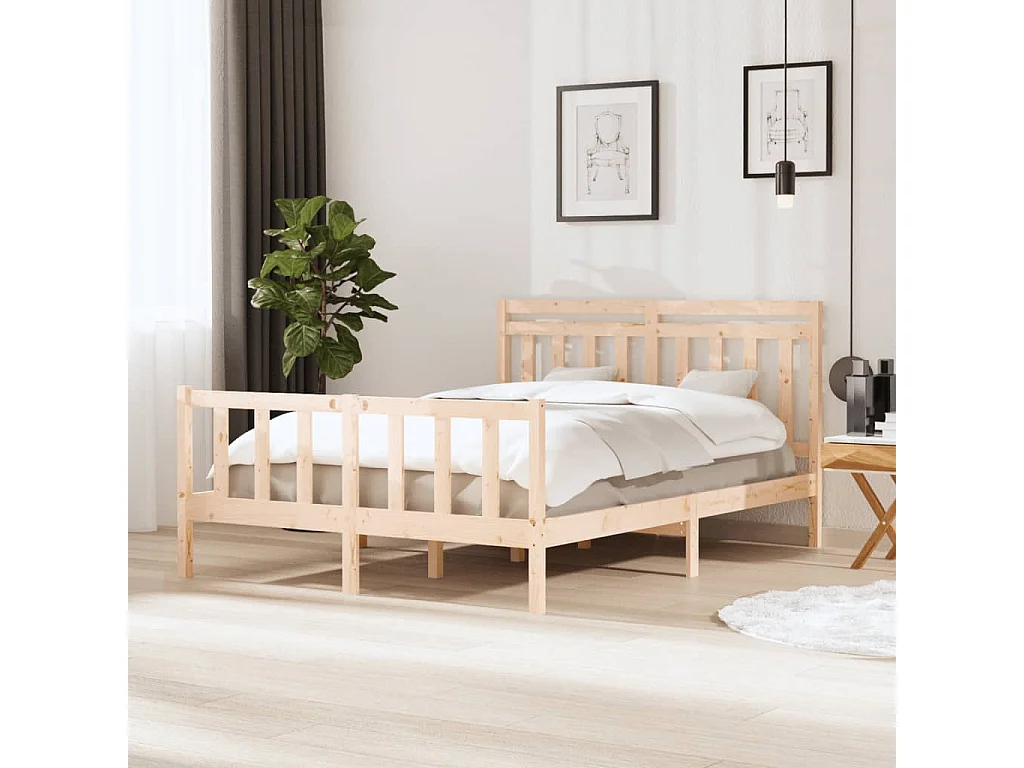 Lit Bois massif 150x200 Très grand 6