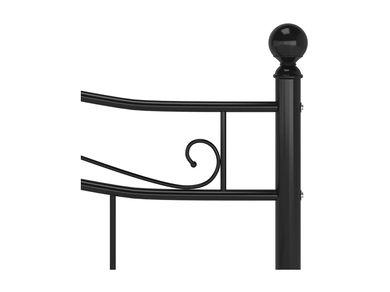 Lit Noir Métal 200x200